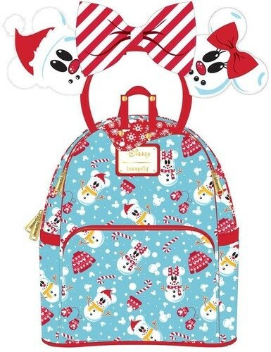 Cover for Loungefly · Loungefly Disney Minnie Mickey Snowman Aop Mini Ba (ACCESSORY) (2021)