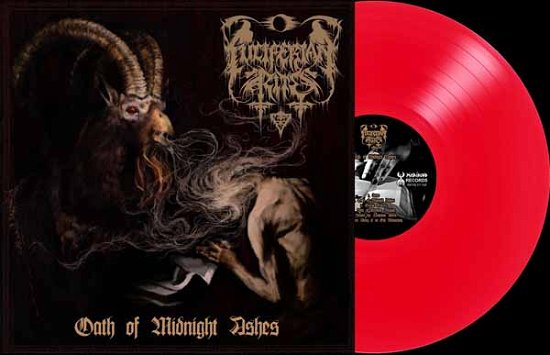 Cover for Luciferian Rites · Oath Of Midnight Ashes (Clear / Altar Blood Red Vinyl) (LP) (2024)