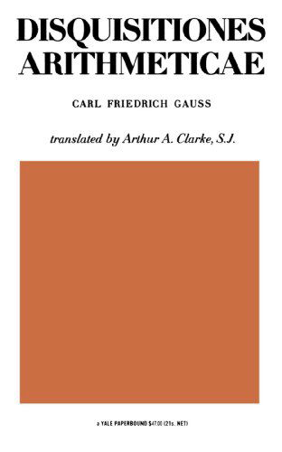 Cover for Carl Friedrich Gauss · Disquisitiones Arithmeticae (Paperback Book) (1965)