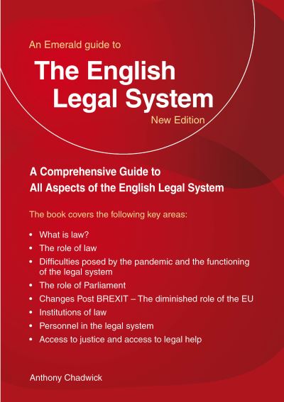 Cover for Anthony Chadwick · A Guide to the English Legal System (Paperback Book) (2021)