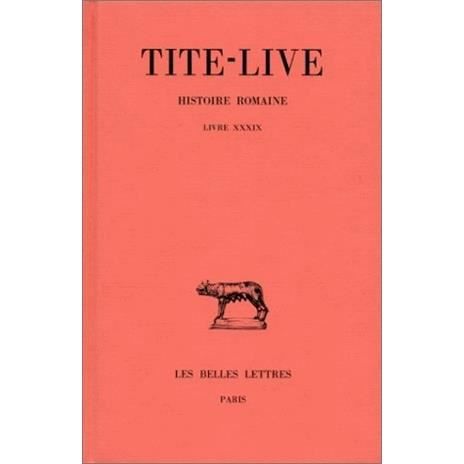 Cover for Tite-live · Hist. Romaine T29 L39 (Paperback Book) [French edition] (2003)