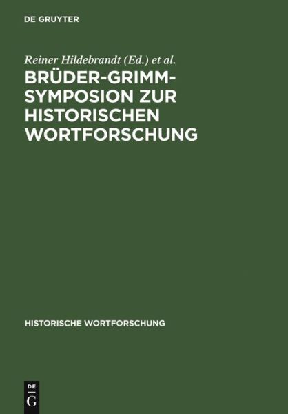 Cover for Reiner Hildebrandt · Brüder-Grimm-Symposion zur Historischen (Book) (1986)