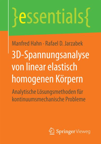 Cover for Hahn · 3D-Spannungsanalyse von linear ela (Book) (2017)