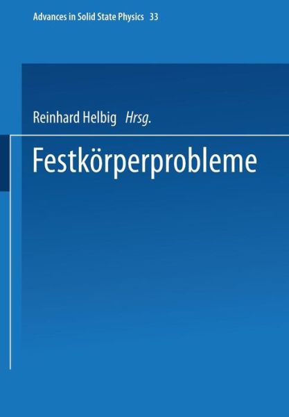 Cover for R Helbig · Festkoerperprobleme - Advances in Solid State Physics (Paperback Book) [1994 edition] (2014)