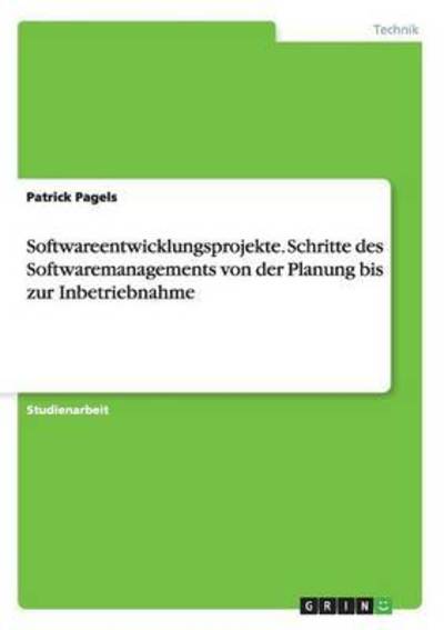 Cover for Pagels · Softwareentwicklungsprojekte. Sc (Book) (2016)