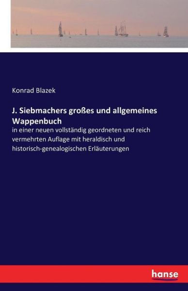 Cover for Blazek · J. Siebmachers großes und allgem (Bok) (2016)