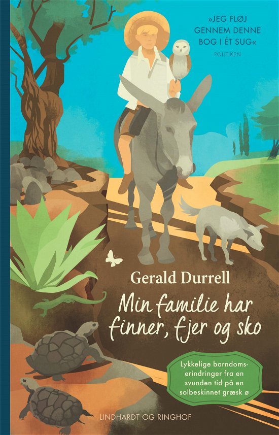 Cover for Gerald Durrell · Min familie har finner, fjer og sko (Gebundesens Buch) [1. Ausgabe] (2018)