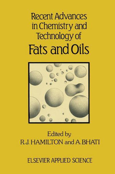 Cover for R J Hamilton · Recent Advances in Chemistry and Technology of Fats and Oils (Paperback Book) [Softcover reprint of the original 1st ed. 1987 edition] (2012)