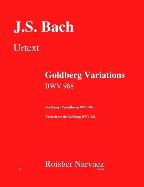 Cover for Johann Sebastian Bach · Goldberg Variations BWV 988 (Paperback Bog) (2020)
