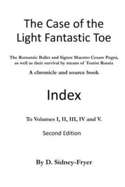 Cover for Donald Sidney-Fryer · The Case of the Light Fantastic Toe, Index (Paperback Book) (2021)