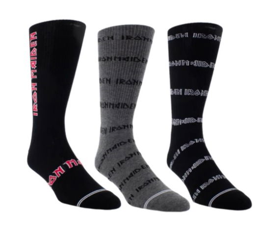 Iron Maiden Assorted Crew Socks 3 Pack (One Size) - Iron Maiden - Koopwaar - IRON MAIDEN - 0841657004733 - 30 april 2024