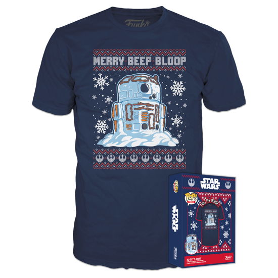 Star Wars Holiday Pop! Tees T-shirt R2-d2 Snowman - Star Wars - Koopwaar - Funko - 0889698669733 - 25 december 2022