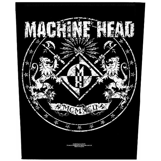 Cover for Machine Head · Crest (Backpatch) (Patch) [Black edition] (2019)