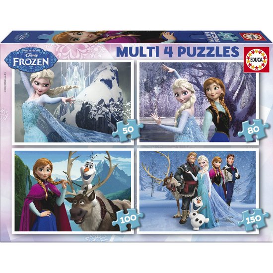 Cover for Educa · 16173 - Kartonpuzzle - Multi Frozen - Eiskoenigin - 4 Stueck (N/A) (2020)