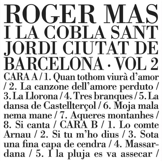 Cover for Roger Mas · I La Cobla De Sant Jordi Ciutat De Barcelona Vol 2 (LP) (2024)