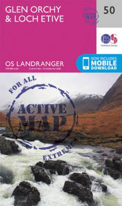Cover for Ordnance Survey · Glen Orchy &amp; Loch Etive - OS Landranger Active Map (Kort) [February 2016 edition] (2016)