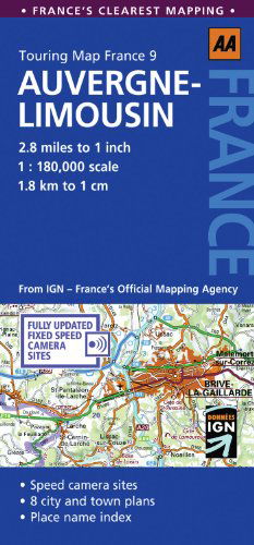 Cover for Aa Publishing · Touring Map Auverge &amp; Limousin (Touring Map France) (Map) [Fol Map edition] (2011)