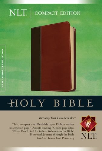 Cover for Tyndale House Publishers · NLT Compact Bible Tutone Brown / Tan (Læderbog) [Tan/Brown Imitation] (2014)