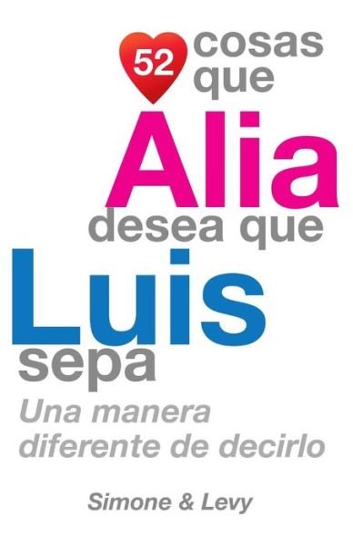 Cover for Levy · 52 Cosas Que Alia Desea Que Luis Sepa: Una Manera Diferente De Decirlo (Paperback Book) [Spanish edition] (2014)