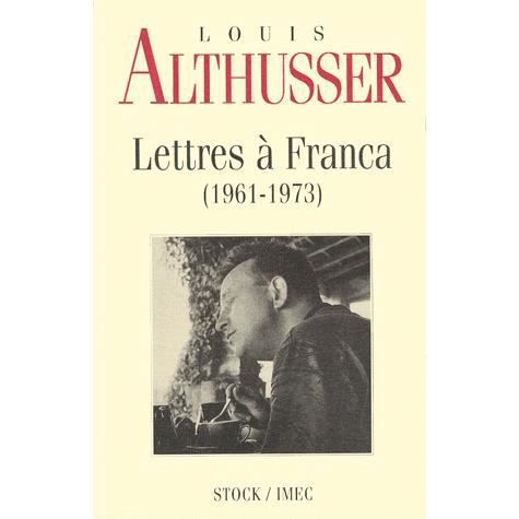 Cover for Louis Althusser · Lettres  a Franca (MERCH) (2018)