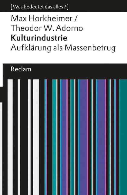 Cover for Adorno, Theodor W.; Kellermann, Ralf (hg.) · Reclam UB 019273 Horkheimer:Kulturindus (Book)