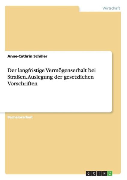 Cover for Schöler · Der langfristige Vermögenserhal (Book) (2016)