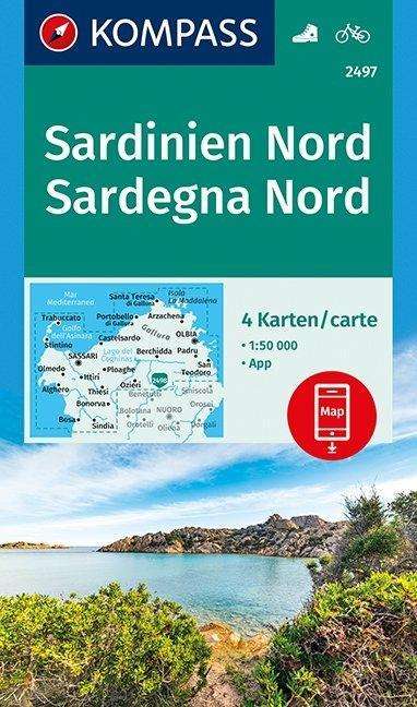 Cover for Mair-Dumont / Kompass · Kompass Hiking &amp; Biking Maps: Sardinien Nord (Spiral Book) (2018)