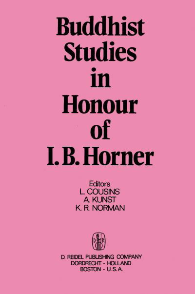 L Cousins · Buddhist Studies in Honour of I.B. Horner (Innbunden bok) [1974 edition] (1974)