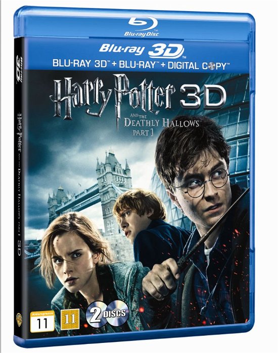 Cover for Harry Potter 7 · Harry Potter og Dødsregalierne - Del 1 (3D Blu-ray/BD) [3D edition] (2011)