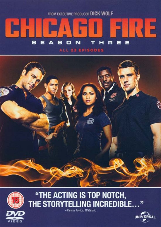 Cover for Chicago Fire S3 DVD · Chicago Fire Season 3 (DVD) (2015)