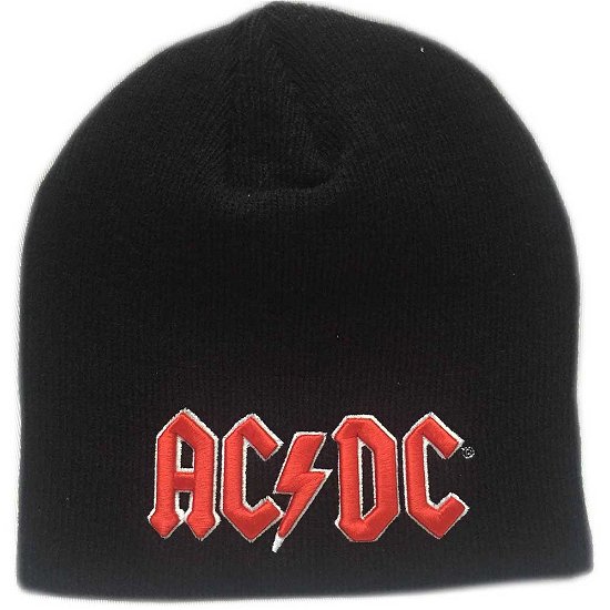 Cover for AC/DC · AC/DC Unisex Beanie Hat: Red 3D Logo (CLOTHES) [Black - Unisex edition]