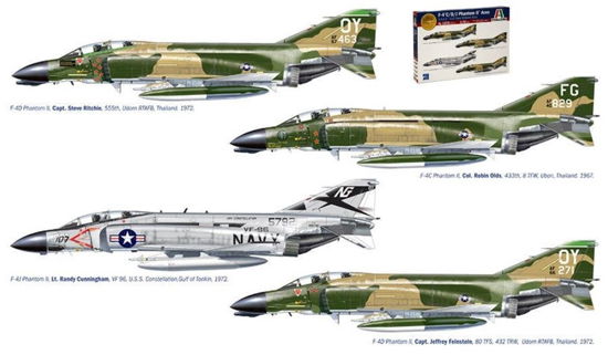 1:72 F-4 C/d/j Phantom Aces - 1:72 F - Mercancía - Italeri - 8001283013734 - 