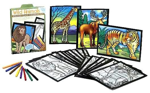 Cover for Dover · Wild Animals Stained Glass Coloring Kit - Arts &amp; Crafts (Dover) (Book pack) (2007)