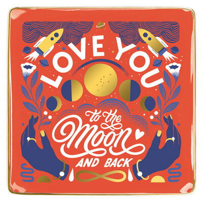 Cover for Galison · Love You To The Moon and Back Porcelain Tray (MERCH) (2020)
