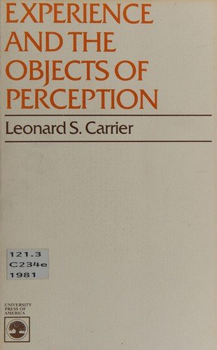 Cover for Carrier · Experience Objects of Perc CB (Book) (1981)