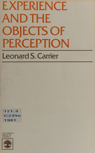 Cover for Carrier · Experience Objects of Perc CB (Book) (1981)