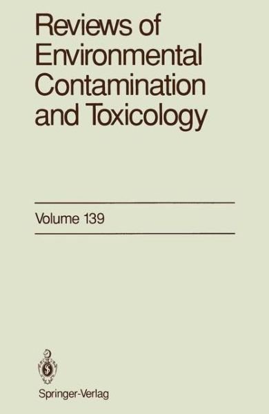Cover for George W. Ware · Reviews of Environmental Contamination and Toxicology: Continuation of Residue Reviews - Reviews of Environmental Contamination and Toxicology (Paperback Bog) [Softcover reprint of the original 1st ed. 1994 edition] (2012)