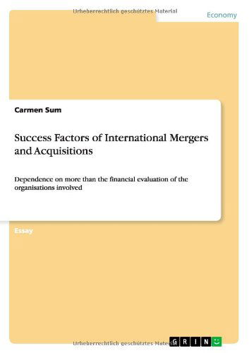 Success Factors of International Me - Sum - Books - GRIN Verlag - 9783656354734 - August 25, 2013