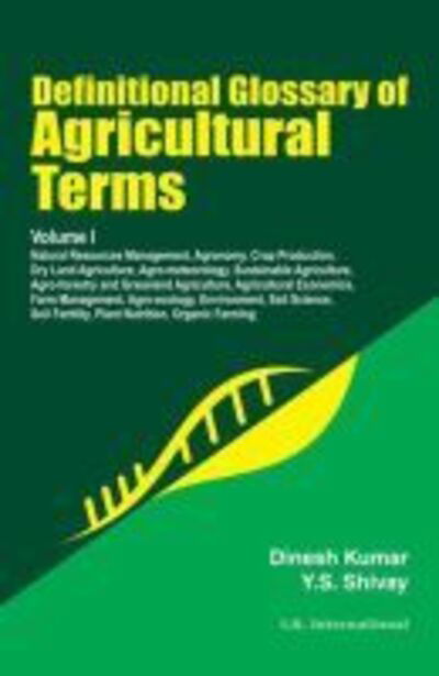 Cover for Dinesh Kumar · Definitional Glossary of Agricultural Terms:  Volume I (Paperback Book) (2013)