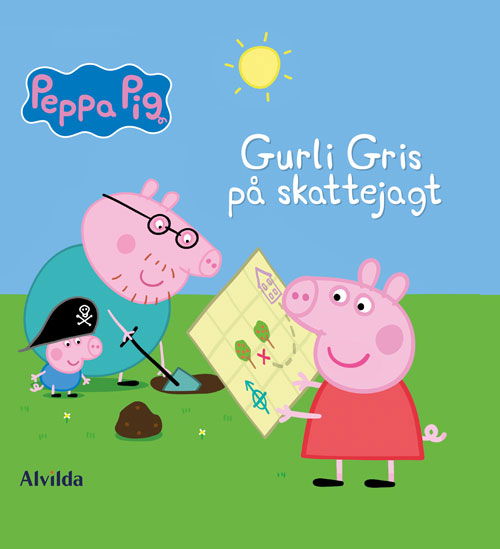 Cover for Gurli Gris: Peppa Pig - Gurli Gris på skattejagt (Bound Book) [1st edition] (2024)