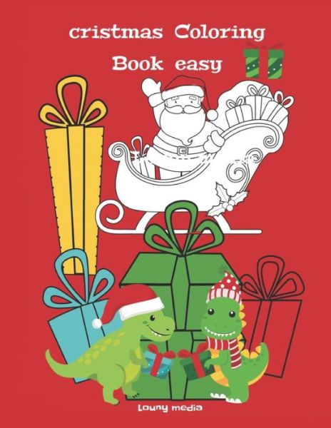 Cover for Louny Media · Christmas Coloring Book Easy (Paperback Book) (2020)