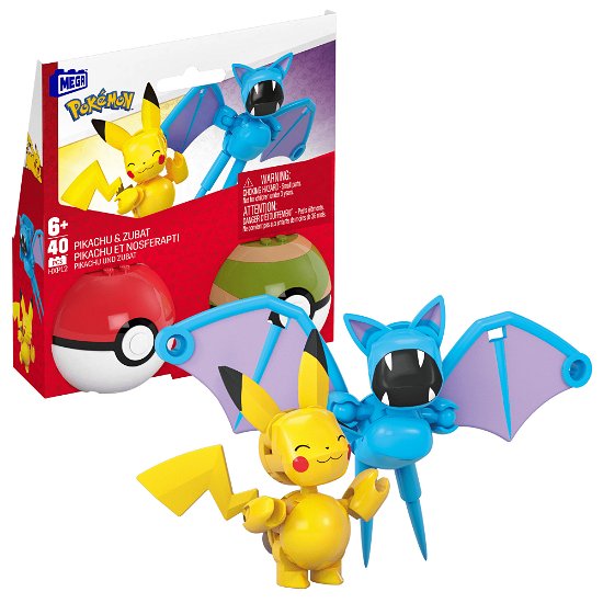 Cover for Mega Bloks Pokemon · Mega Pokemon Pokeball 2 Pack Pikachu &amp; Zubat (MERCH) (2024)