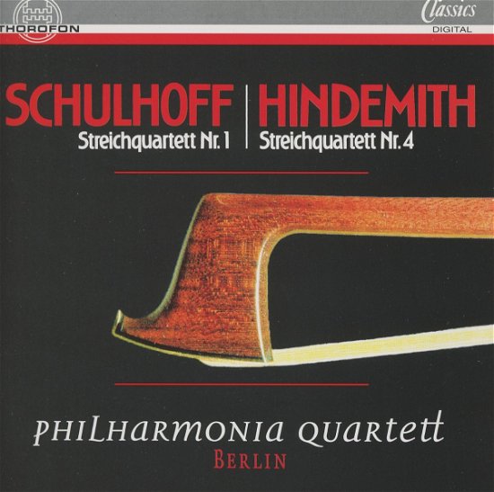 String Qt No 1 / Qt No 5 - Schulhoff / Philharmonia Quartett Berlin - Muziek - THOROFON - 4003913122735 - 1 april 1995