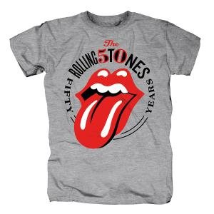 Cover for The Rolling Stones · 50th Logo Grey (T-shirt) [size M] (2012)