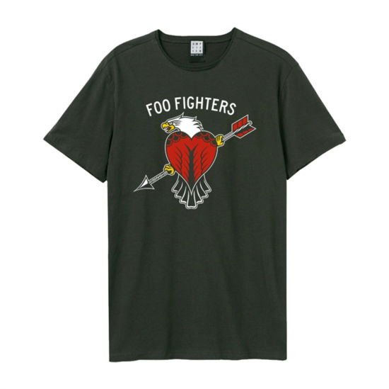 Foo Fighters Eagle Tattoo Amplified Vintage Charcoal Small T Shirt - Foo Fighters - Marchandise - AMPLIFIED - 5054488755735 - 5 mai 2022