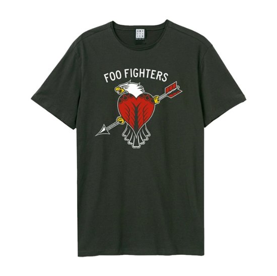 Foo Fighters Eagle Tattoo Amplified Vintage Charcoal Small T Shirt - Foo Fighters - Produtos - AMPLIFIED - 5054488755735 - 10 de junho de 2022