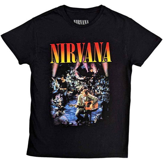 Nirvana Unisex T-Shirt: Unplugged Photo - Nirvana - Produtos -  - 5056012002735 - 