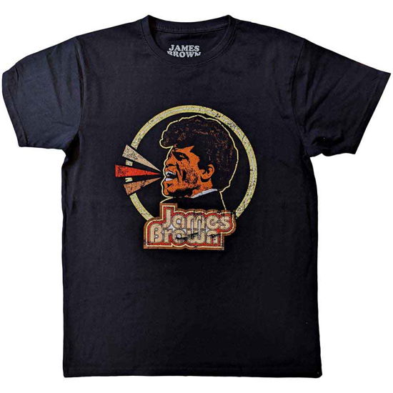 James Brown Unisex T-Shirt: Circle & Logo - James Brown - Marchandise -  - 5056737204735 - 