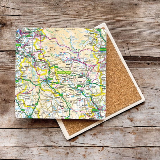 Cover for OS Map Ceramic Single Coaster - Peak District National Park (MERCH) (2025)