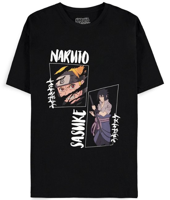 Cover for Naruto Shippuden · Naruto &amp; Sasuke - Mens T-shirt (Leketøy)